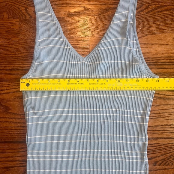 STAUD Dana Rib Knit Midi Dress Blue XL - Picture 5 of 11